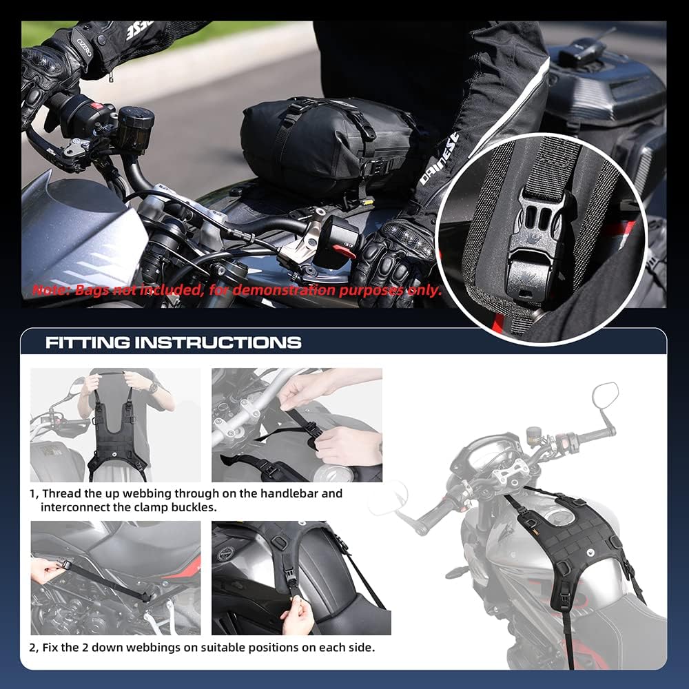 Base para bolso de estanque moto rhinowalk MT1001A