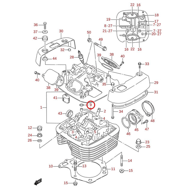 Ilustración de despiece Suzuki 11178-24B00