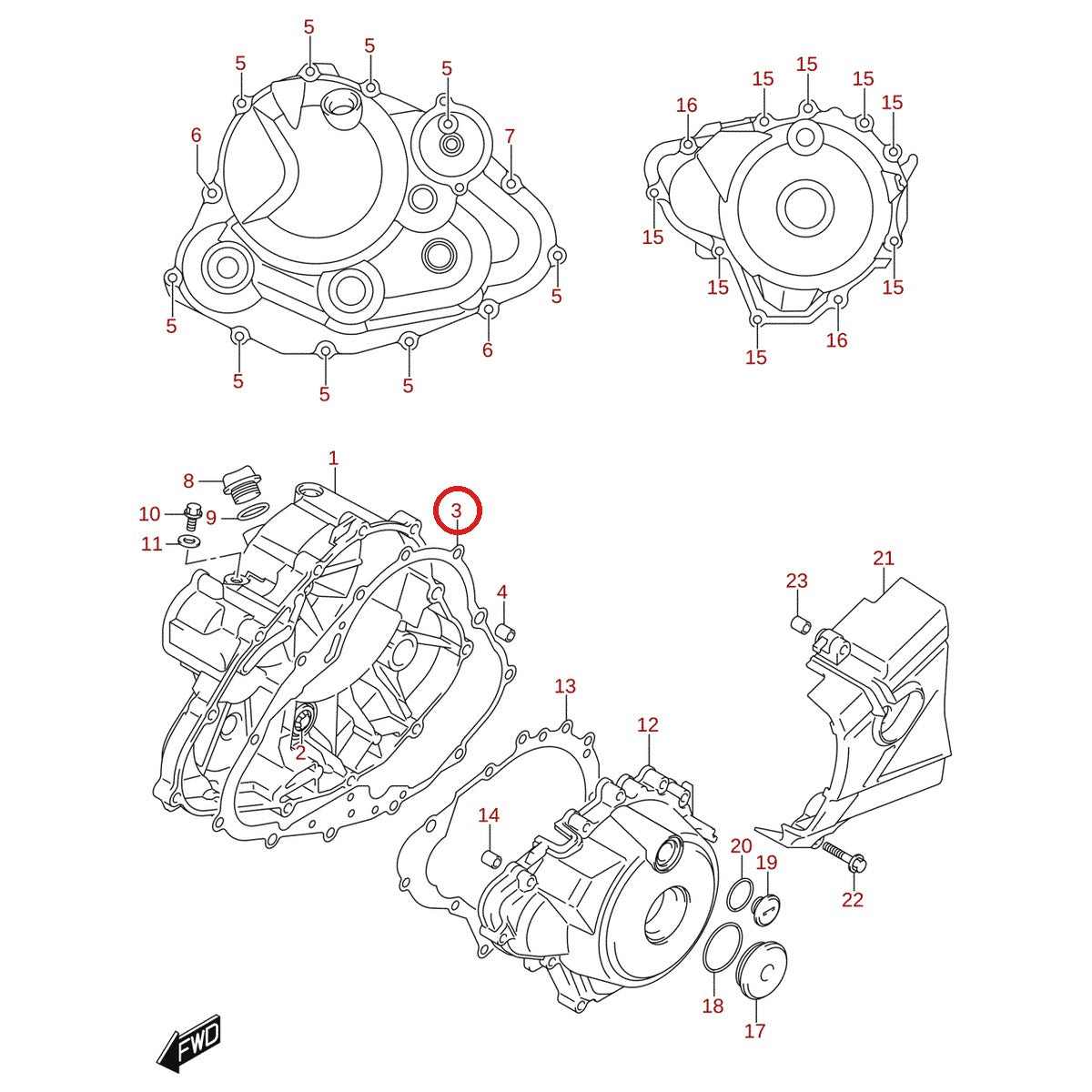 Ilustración de despiece Suzuki 11482-34J00