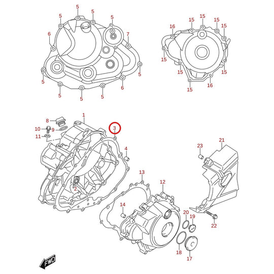 Ilustración de despiece Suzuki 11482-34J00