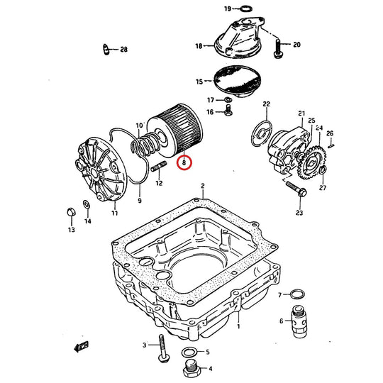 Ilustración de despiece Suzuki 16510-45040