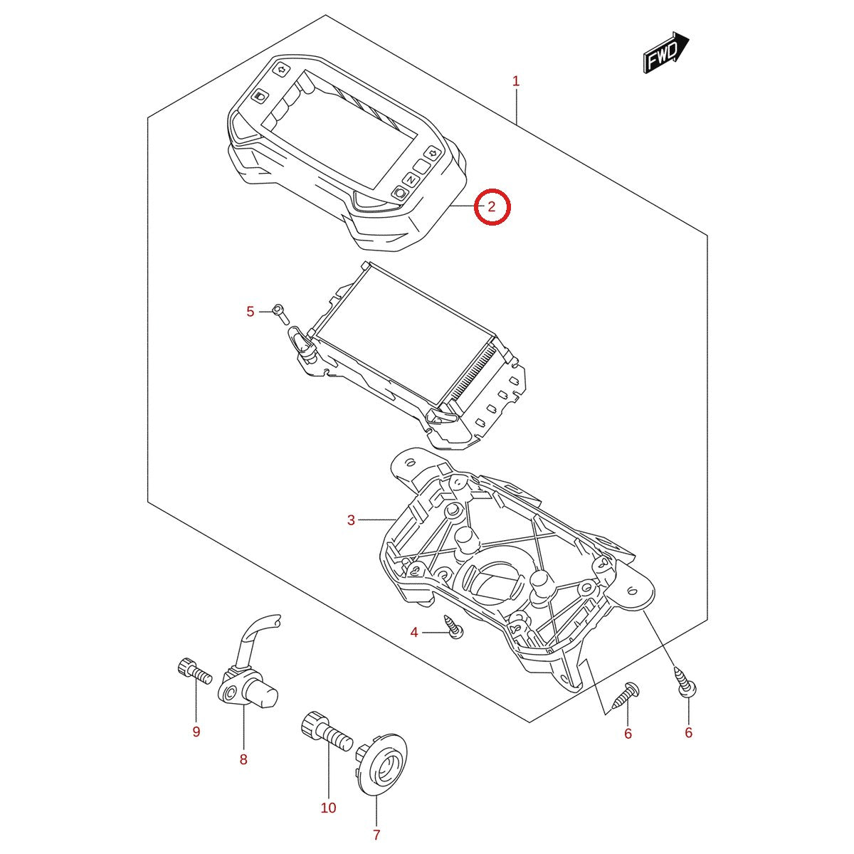 Ilustración de despiece Suzuki 34150-34J20