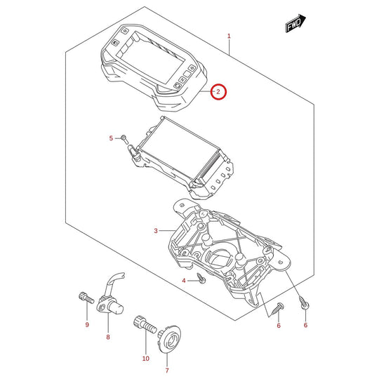 Ilustración de despiece Suzuki 34150-34J20