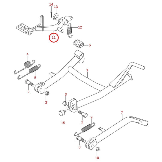 Ilustración de despiece Suzuki 43110-34J00