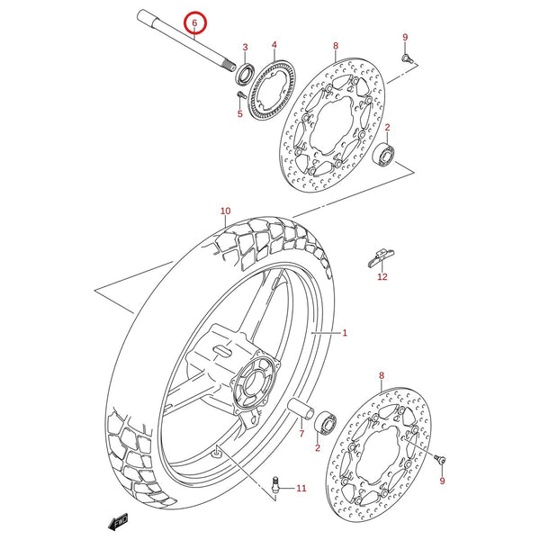 Ilustración de despiece Suzuki 54711-08F10