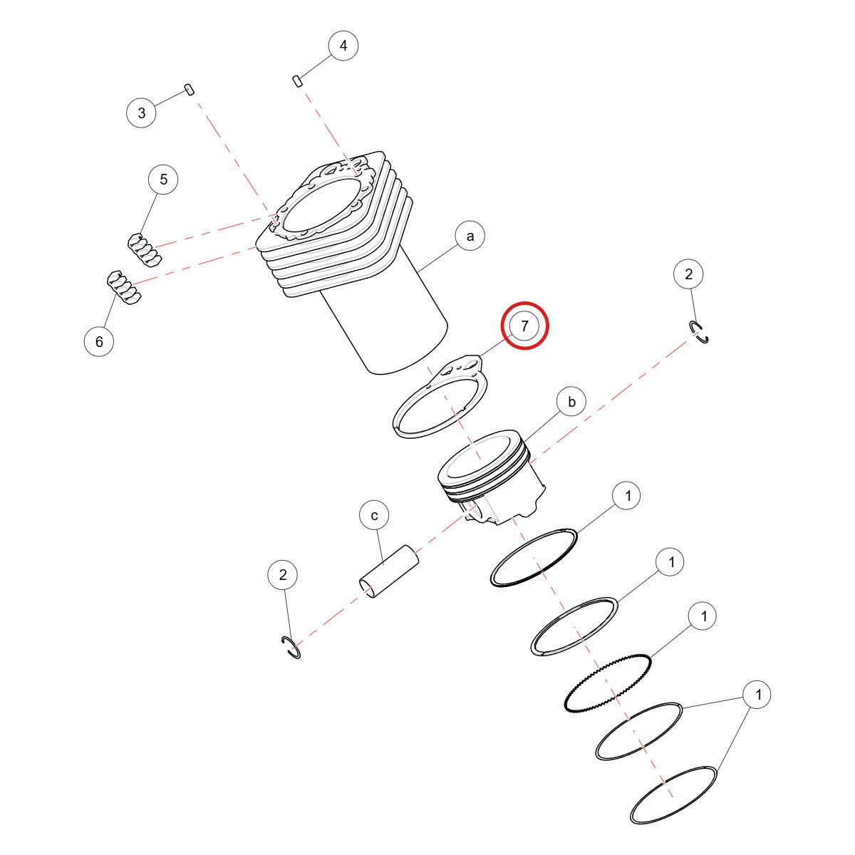Ilustración de despiece Royal Enfield 571043