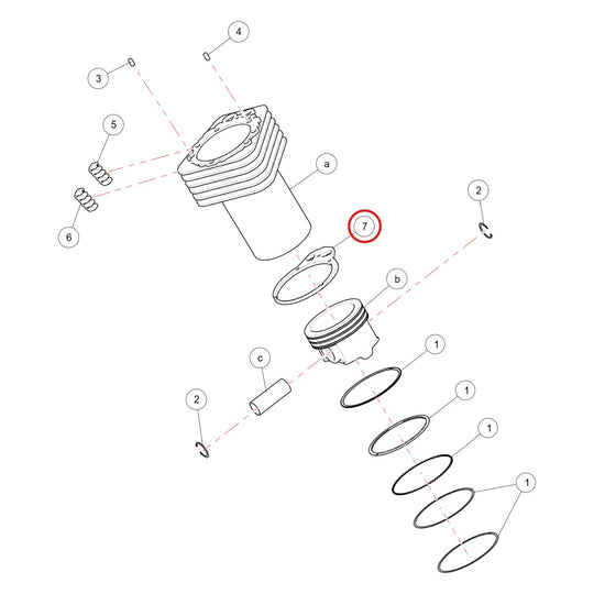 Ilustración de despiece Royal Enfield 571043