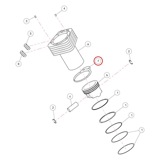 Ilustración de despiece Royal Enfield 571043