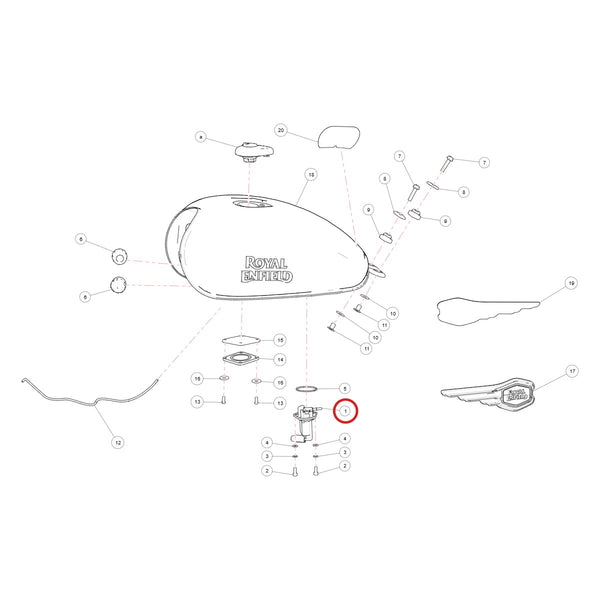 Ilustración de despiece Royal Enfield 571052