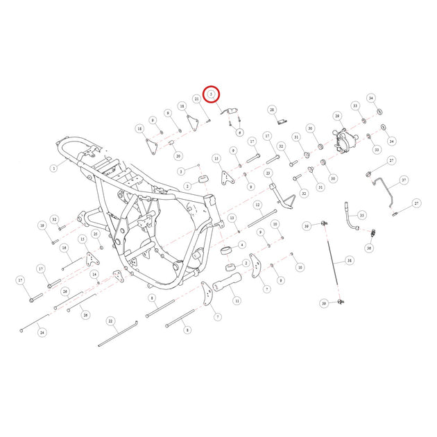Ilustración de despiece Royal Enfield 585466