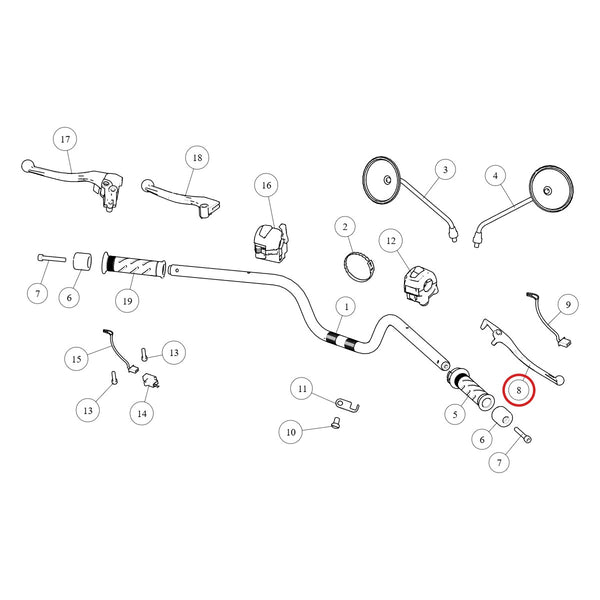 Ilustración de despiece Royal Enfield 594711