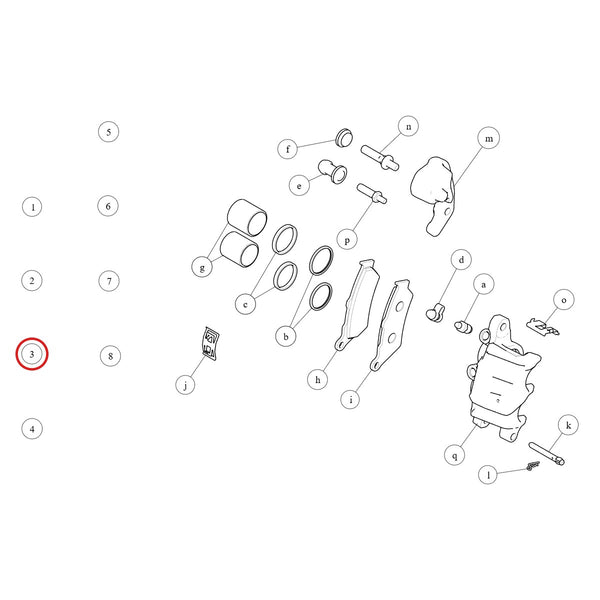 Ilustración de despiece Royal Enfield 594715