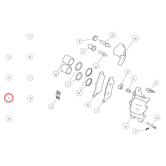 Ilustración de despiece Royal Enfield 594715