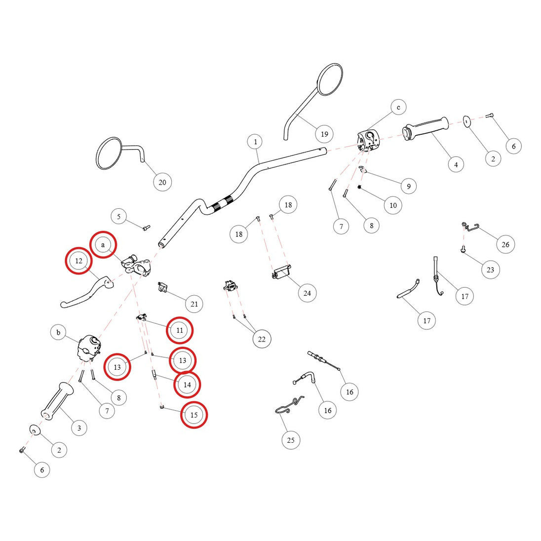 Ilustración de despiece Royal Enfield RAL00203