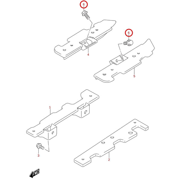 Ilustración de despiece Suzuki 01550-0825A