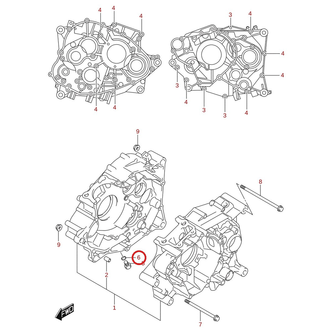 Ilustración de despiece Suzuki 09168-10L03