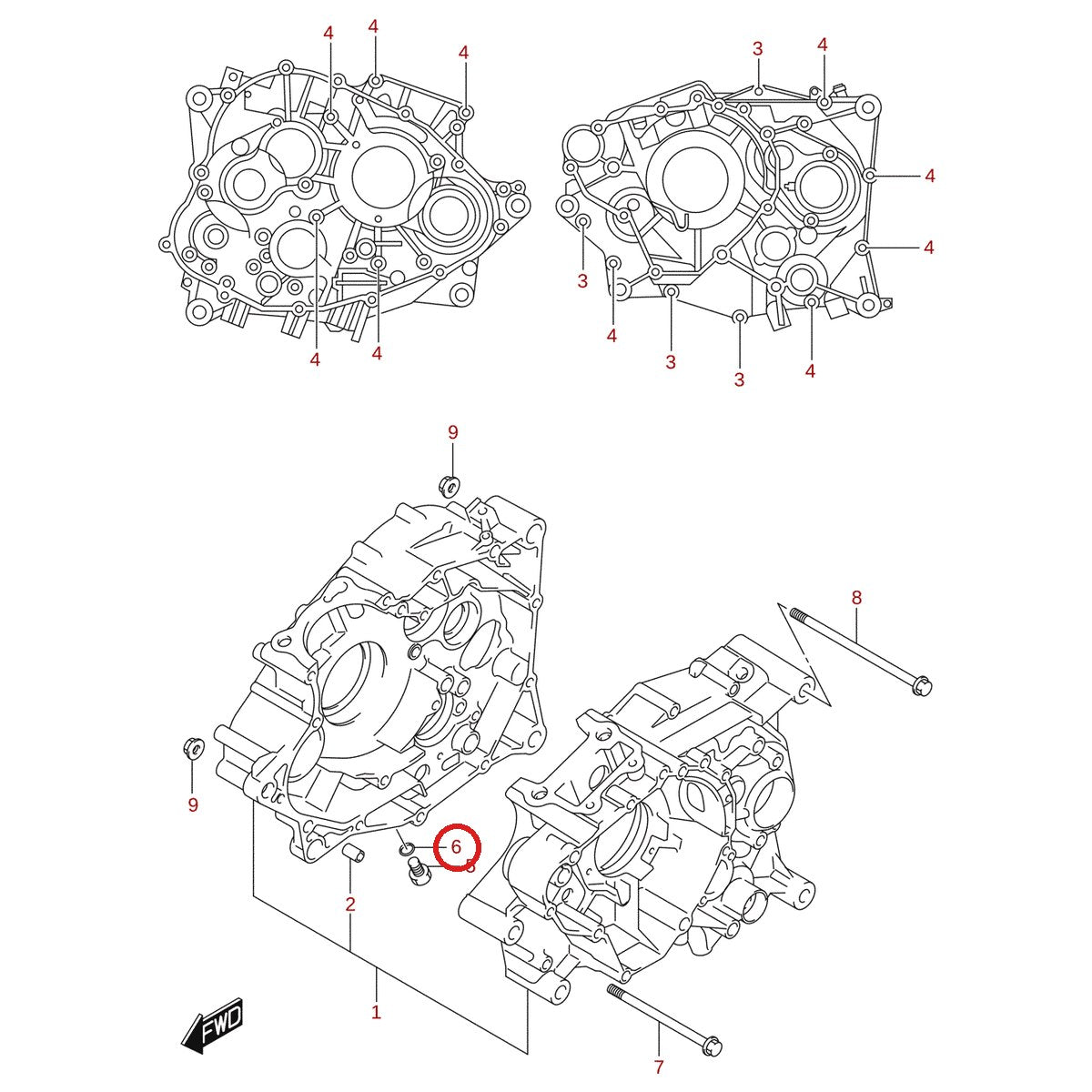 Ilustración de despiece Suzuki 09168-10L03