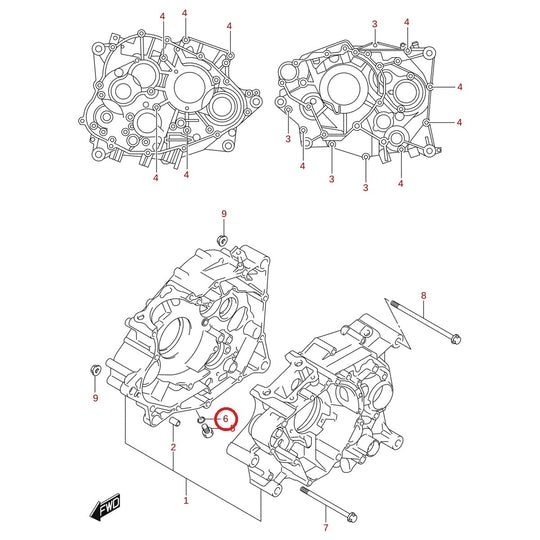 Ilustración de despiece Suzuki 09168-10L03
