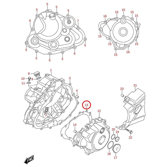 Ilustración de despiece Suzuki 11483-34J00