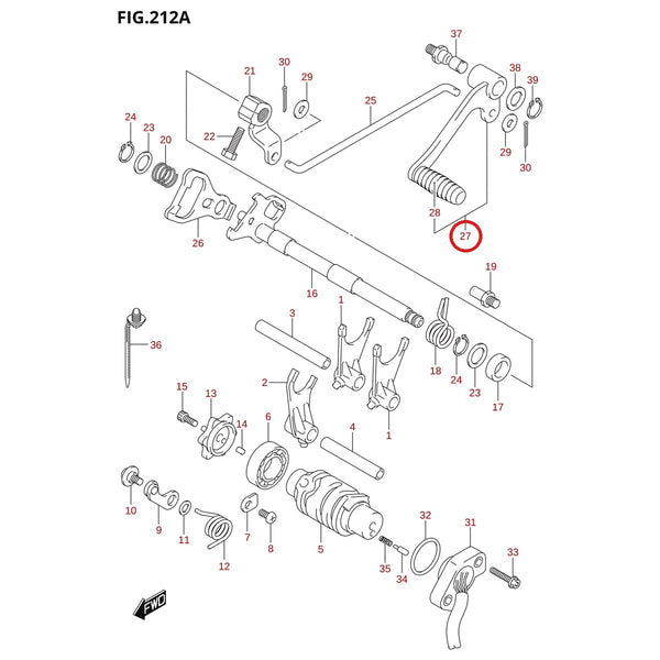 Ilustración de despiece Suzuki 25600-34J00