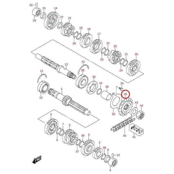 Ilustración de despiece Suzuki 27510-48H20