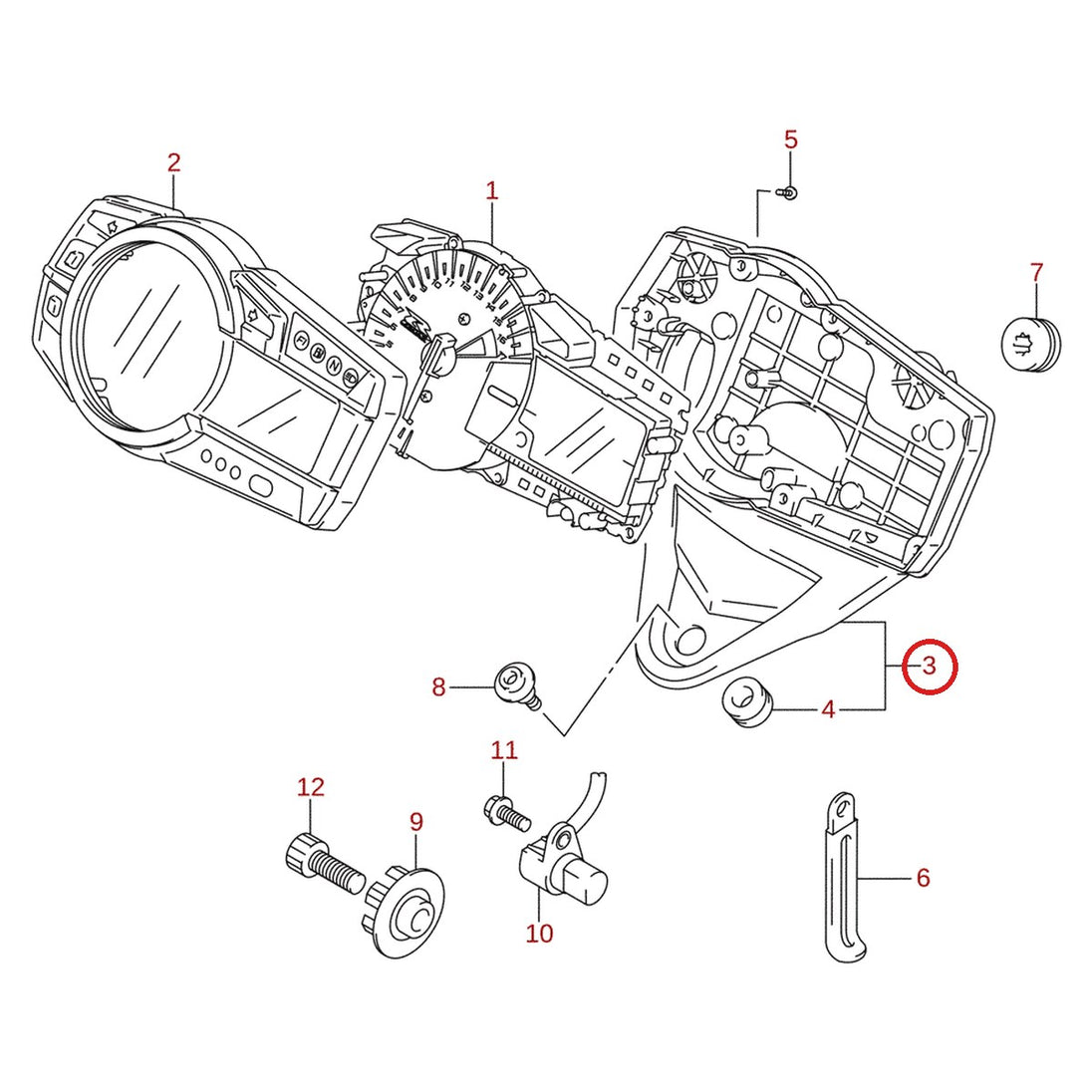 Ilustración de despiece Suzuki 34111-14J00