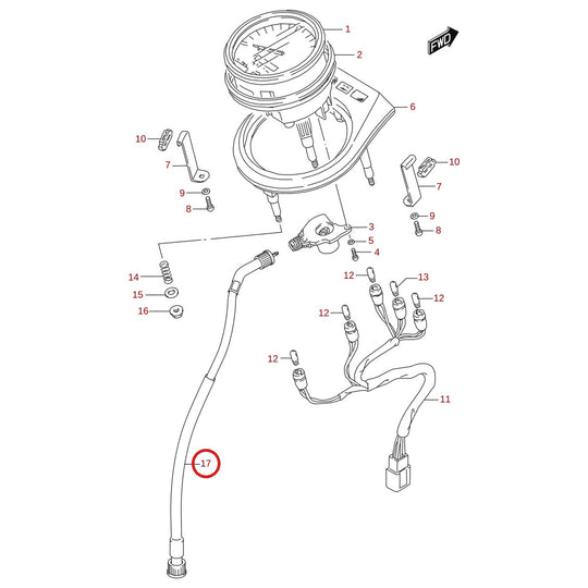 Ilustración de despiece Suzuki 34910-24B10