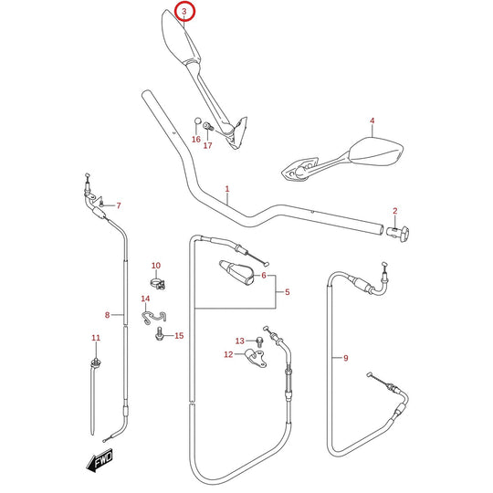 Ilustración de despiece Suzuki 56500-34J10