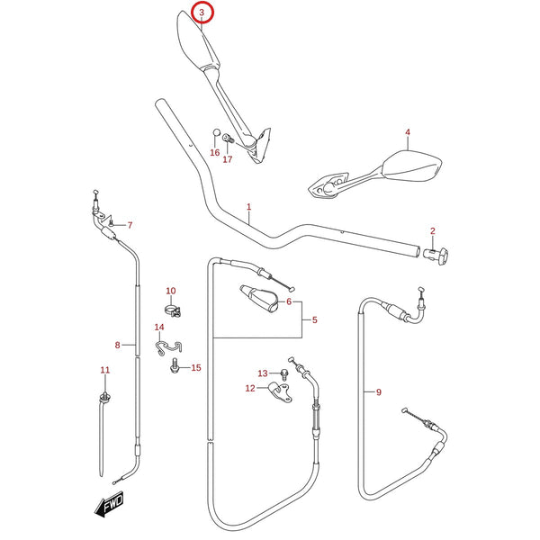 Ilustración de despiece Suzuki 56500-34J10