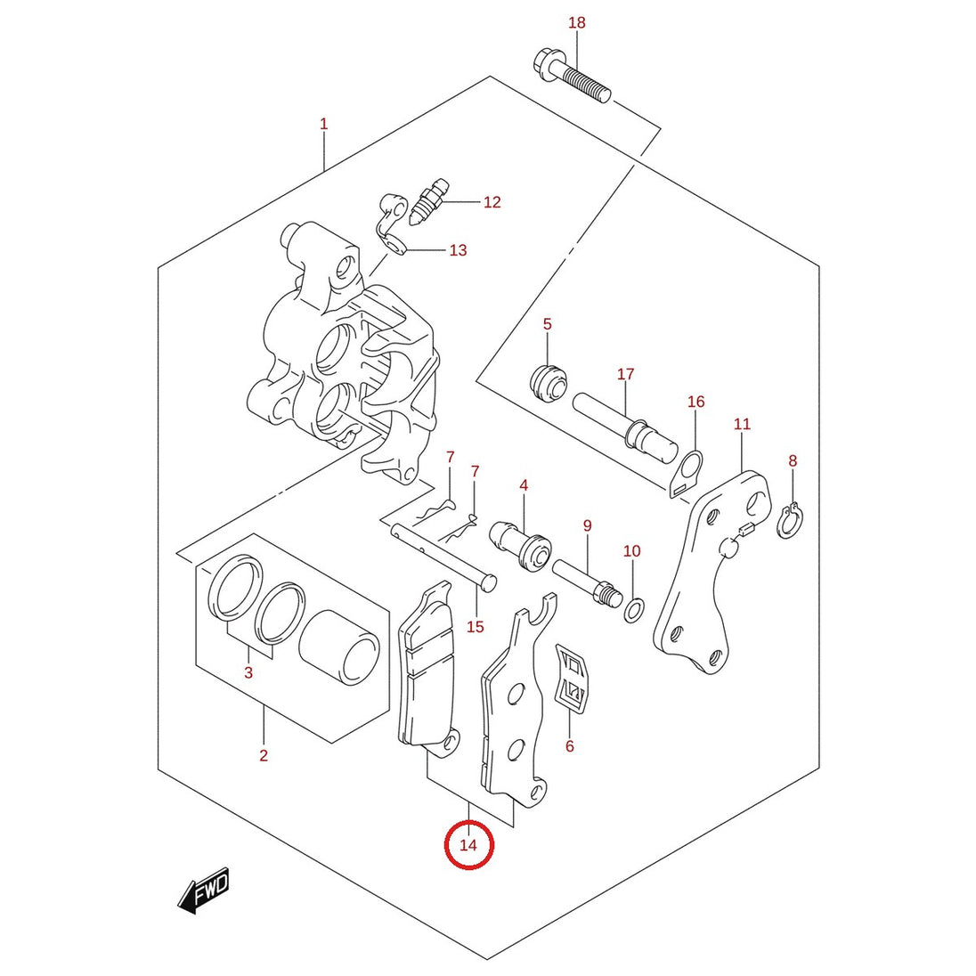 Ilustración de despiece Suzuki 59101-34820