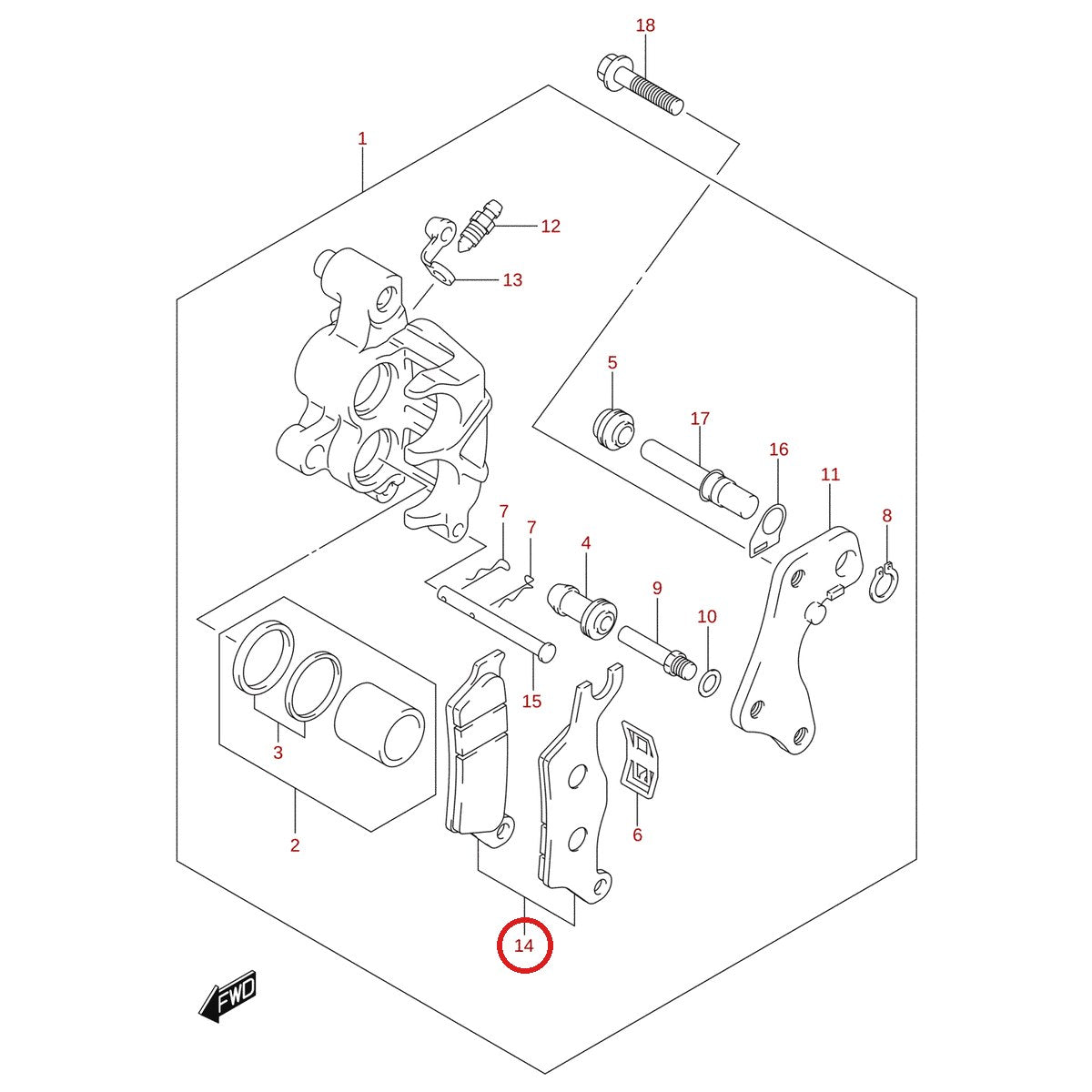 Ilustración de despiece Suzuki 59101-34820