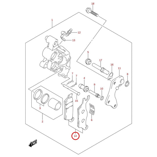 Ilustración de despiece Suzuki 59101-34820