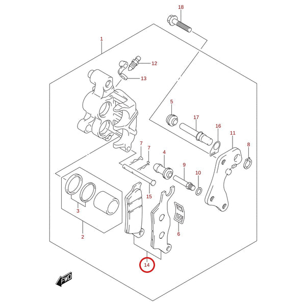 Ilustración de despiece Suzuki 59101-34820