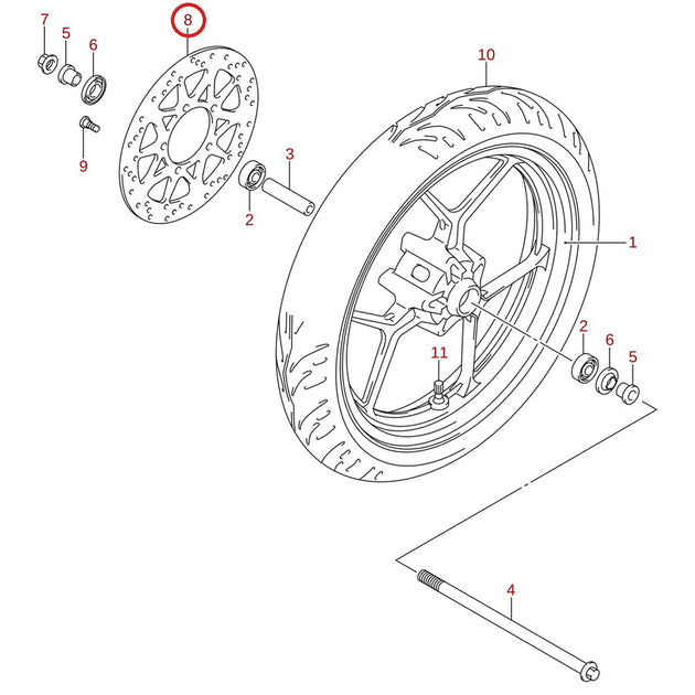 Ilustración de despiece Suzuki 59211-34J60