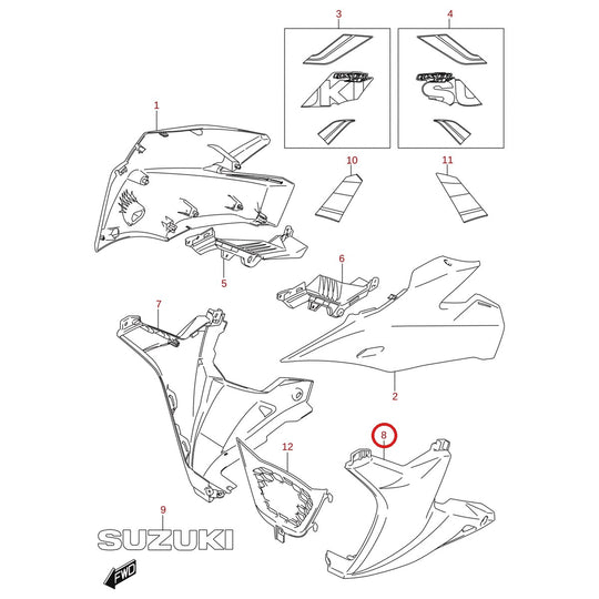 Ilustración de despiece Suzuki 94443-34J00-YVB