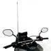Antena corta hilo curado para moto retractil con base para espejos