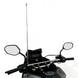 Antena corta hilo curado para moto retractil cromada para manillar