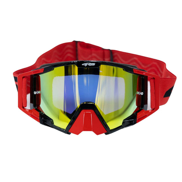 Antiparras para moto 4rs evo negro rojo motocross enduro mtb