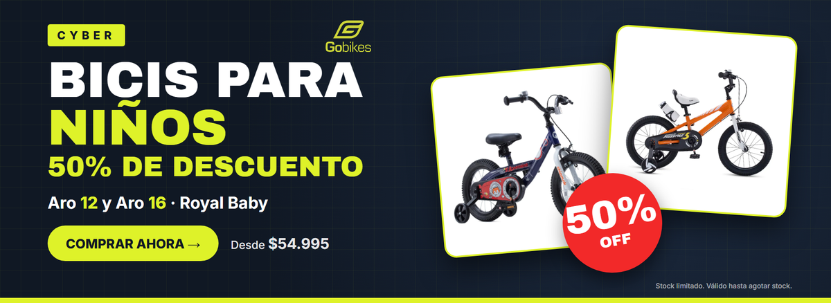 Cyber Gobikes: 50% de descuento en bicicletas para niños Aro 12 y Aro 16 Royal Baby