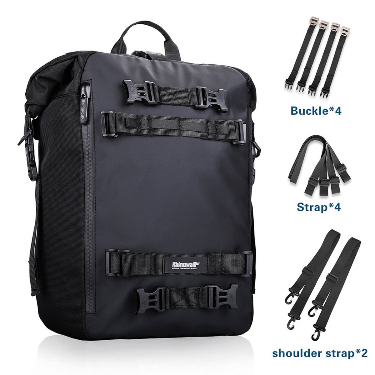 Bolso impermeable para moto rhinowalk mt21620 20 litros multi uso