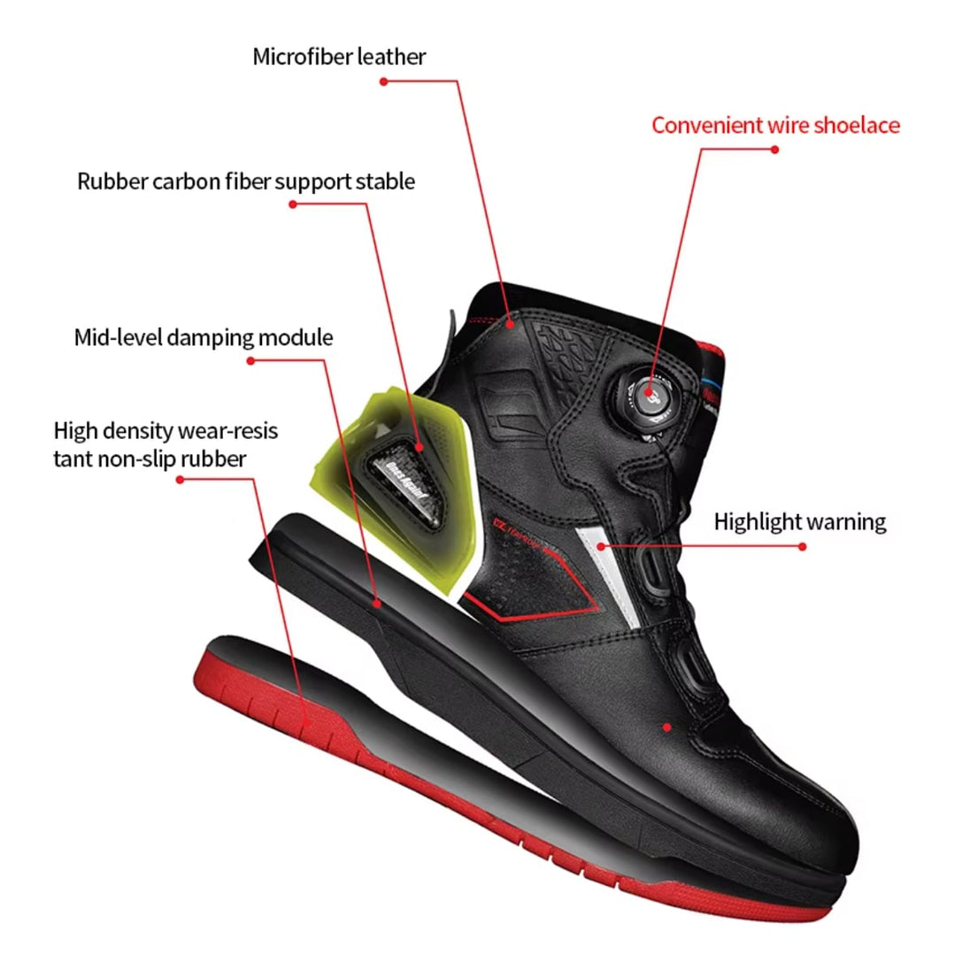 Botas para moto ones again ms07p urban reforzadas tipo zapatilla waterproof