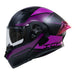 Casco moto ich 3120 mixter fc abatible con sun visor certificación dot 3cv
