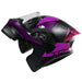 Casco moto ich 3120 mixter fc abatible con sun visor certificación dot 3cv