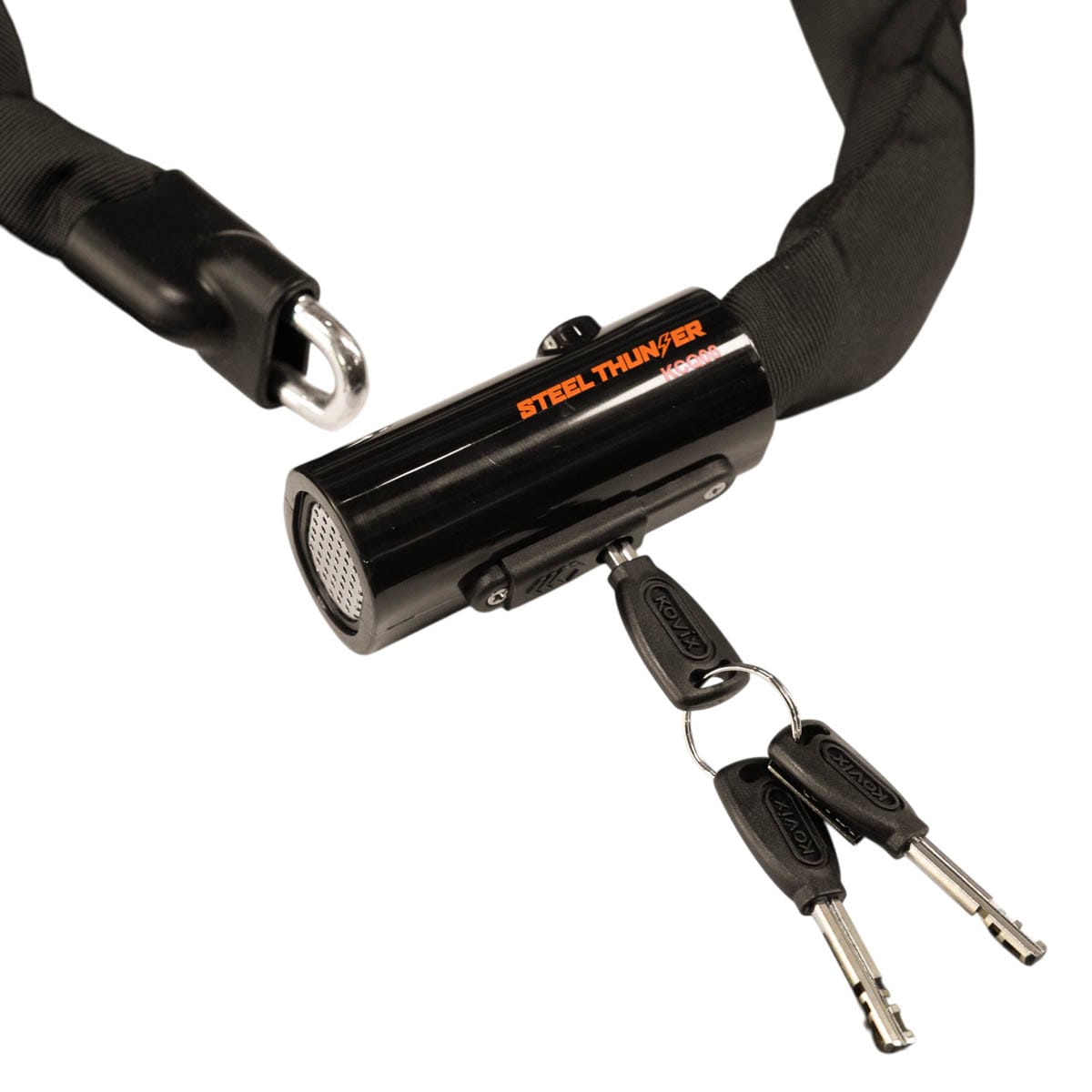 Cadena eslabon con alarma kovix kcq08-100 para moto 120db
