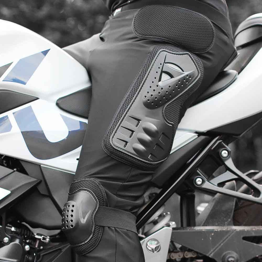 Calza elasticada con protecciones jiaspeed para moto enduro mx mtb