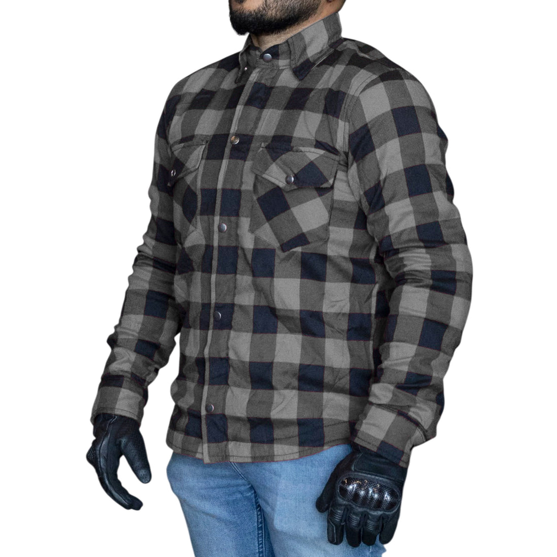 Camisa leñadora para moto armad gear field gr con protecciones