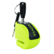 Candado Disco Moto Kovix Knn1 verde fluor Pin 6mm Aleacion Acero