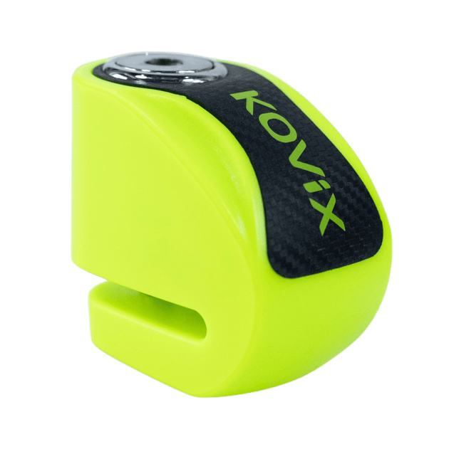 Candado Disco Moto Kovix Knn1 verde fluor Pin 6mm Aleacion Acero
