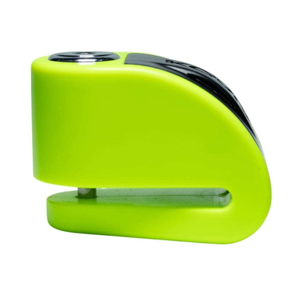 Candado disco moto kovix con alarma kt6-fo verde fluor