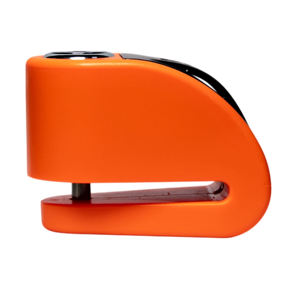 Candado disco moto kovix con alarma kt6-fo naranjo